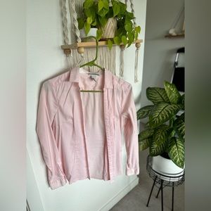Light pink soft & stretchy button up